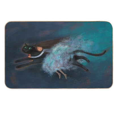 Flying on My Cat  Pet-Safe Bath Mat
