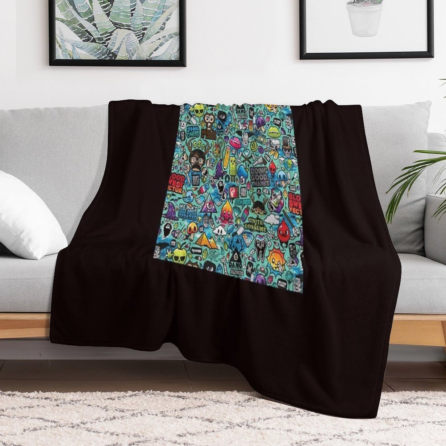 Cartoon Quick-dry Throw Blanket
