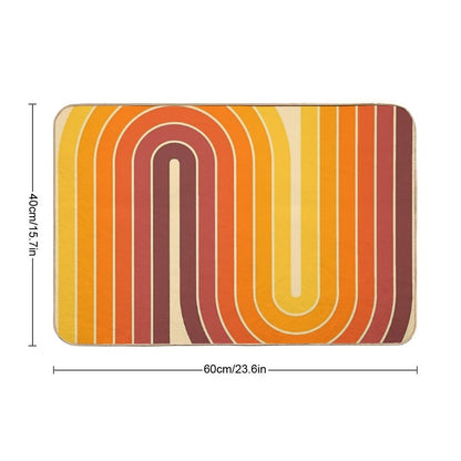 Retro Geometric Double Arch Design 522  Multi-Purpose Bath Mat