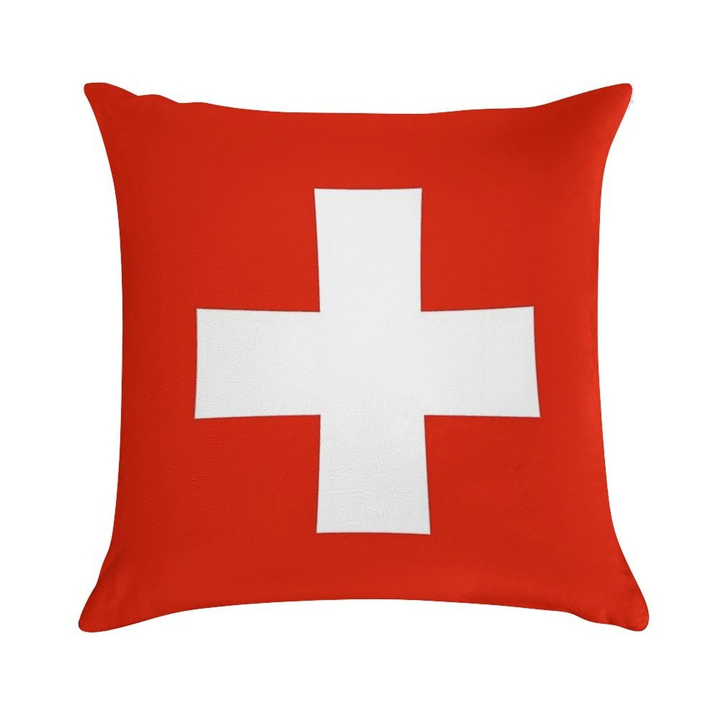 Flag of Switzerland Soft Anti-Pilling Throw Pillow