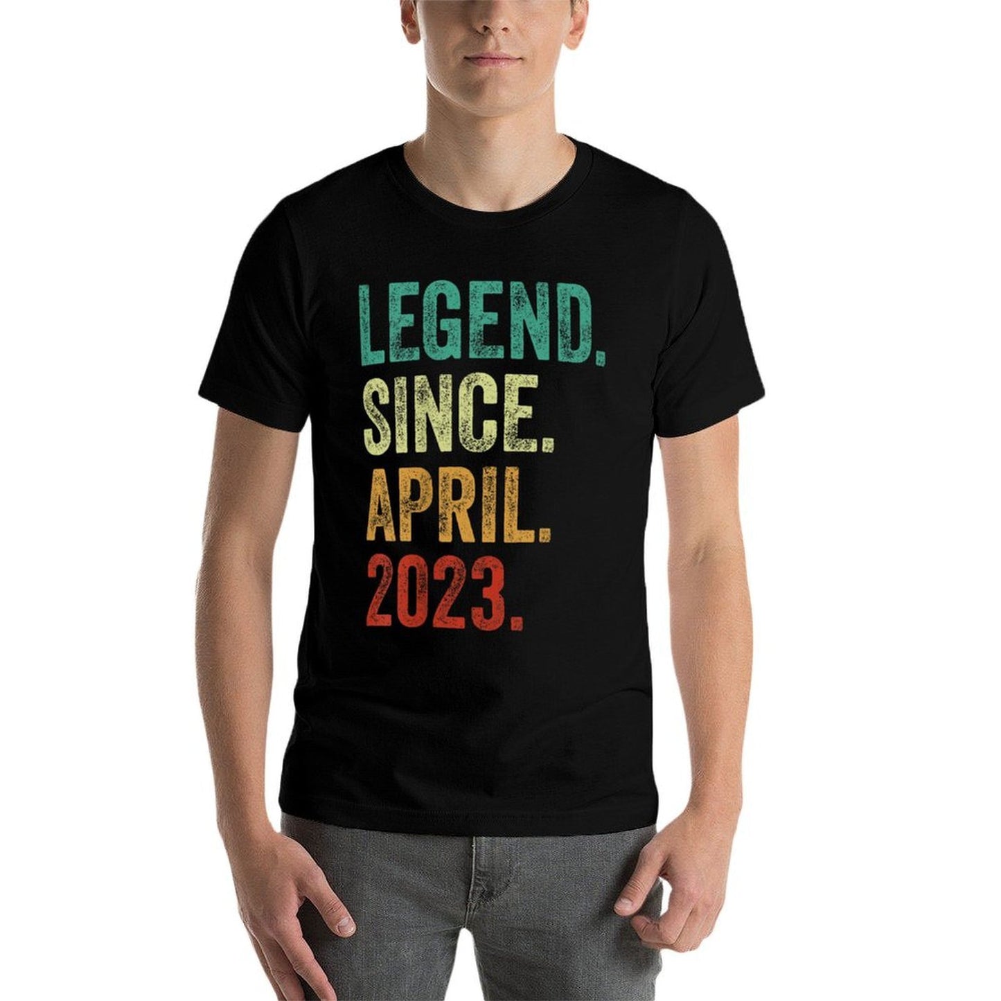 Kids 2 Years Old Legend Since April 2023 2nd Birthday  Slim-fit Cut T-Shirt
