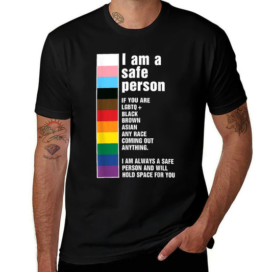 Im A Safe Person Rainbow LGBT Gay Lesbian Transgender Pride  Breathable T-Shirt