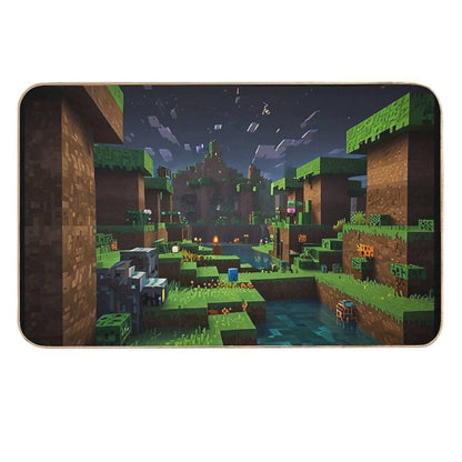 Minecraft Night  Stain-Proof Bath Mat