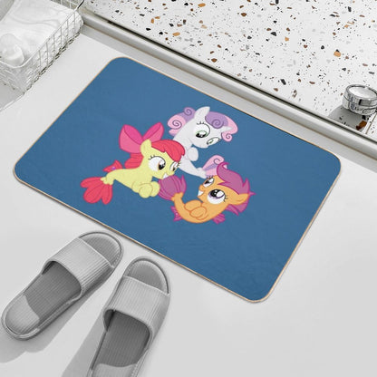 Sea Pony Cutie Mark Crusaders  Anti-Trip Bath Mat