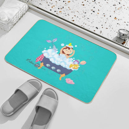 Just Relax Girl in Bathtub  Fade-Resistant Bath Mat