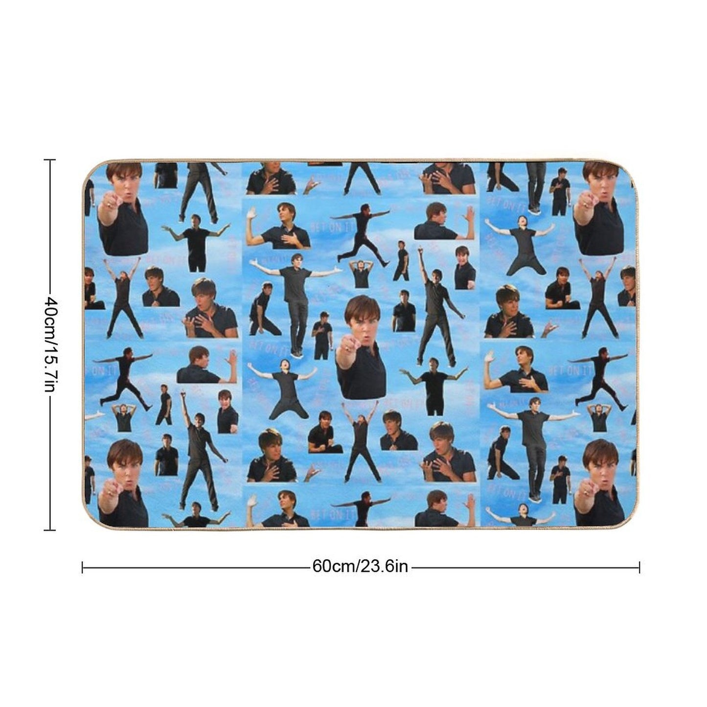 Zac Efron Troy Bolton Bet On It  High School Musical  High-Traffic Bath Mat