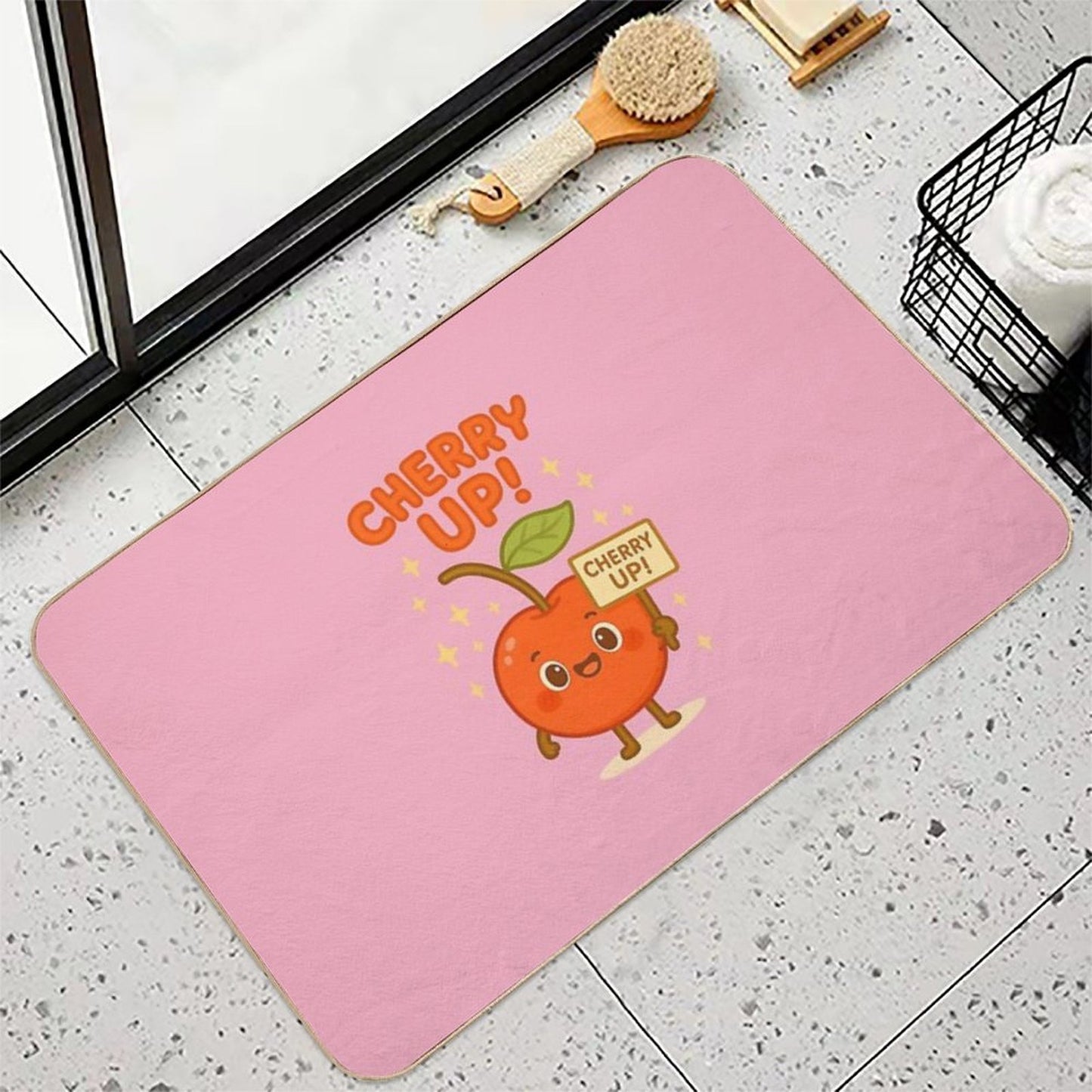 Cherry Up  Absorbent Bath Mat