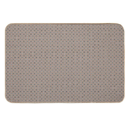 Earth Tones Diamonds And Crosses  Non-Slip Bath Mat