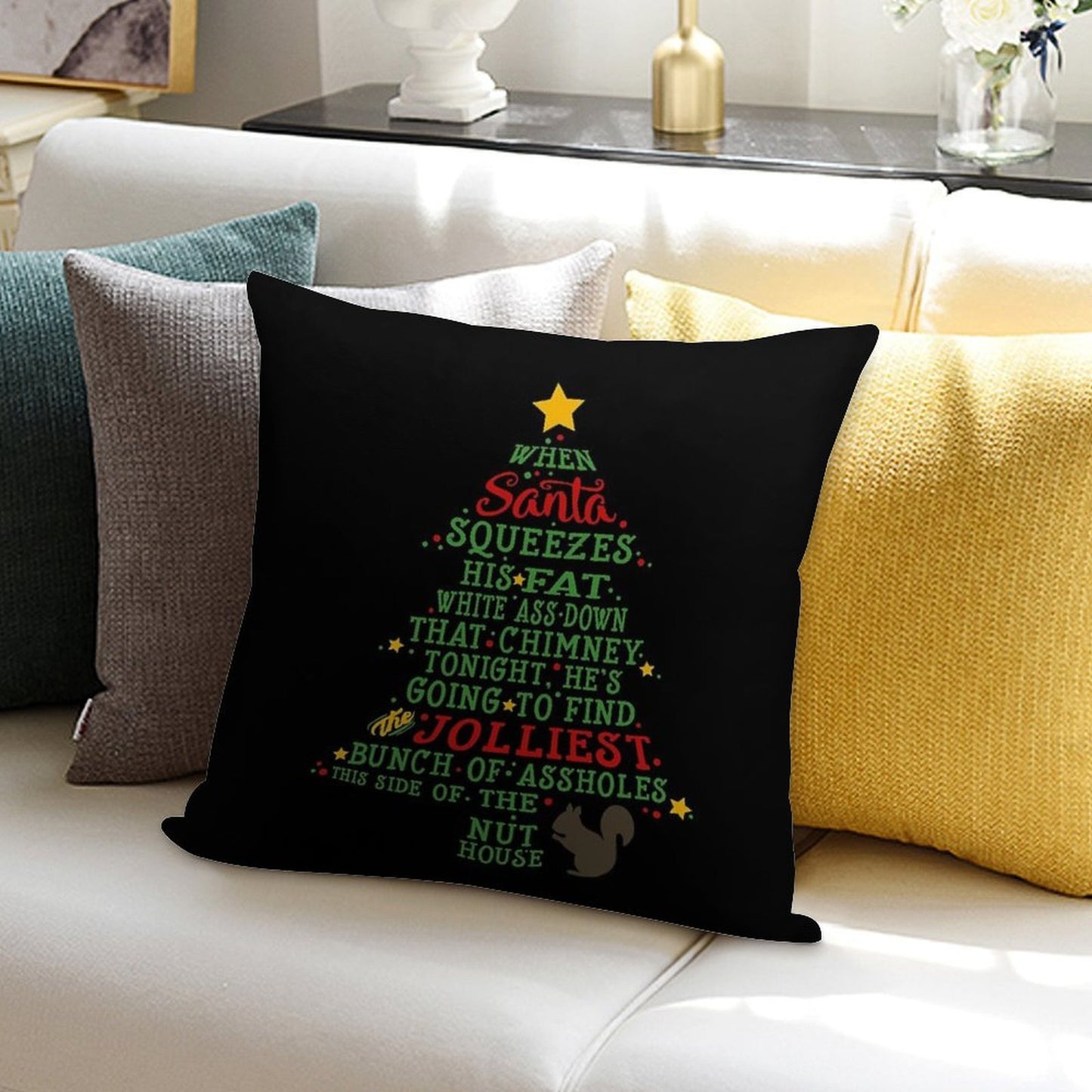 Jolliest Bunch of A-holes Soft Style Accent Throw Pillow