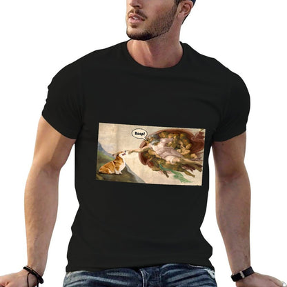 Boop The Snoot of Welsh Corgi Funny Korgi Dog Meme  Wrinkle-resistant T-Shirt