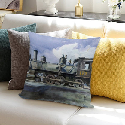 D  And R  G  Locomotive   1925 by Edward Hopper Soft Bedroom Essential Throw Pillow