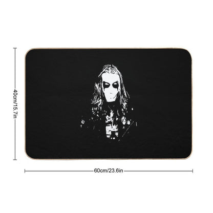 Black Metal Cult  Rapid-Drying Bath Mat