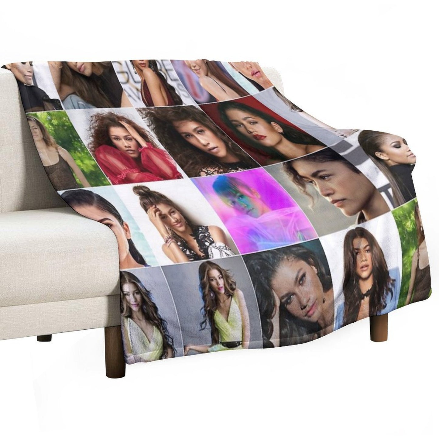 Zendaya Cute Photo Collage Durable Throw Blanket