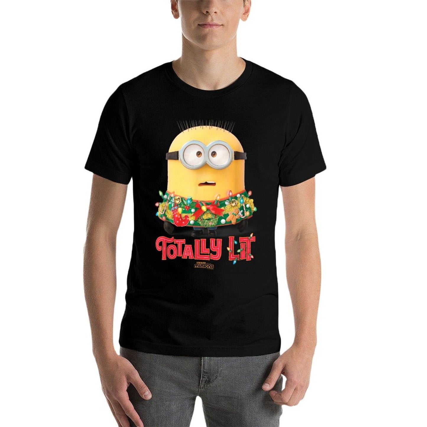 Minions Totally Lit  High-quality Stitching T-Shirt