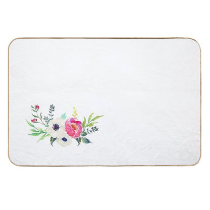 Anemone Peony Watercolor Bouquet  High-Traffic Bath Mat