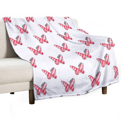 Wesleyan Butterfly Versatility Throw Blanket