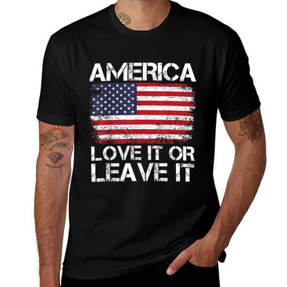 American America Love It Or Leave It USA Comfortable T-Shirt