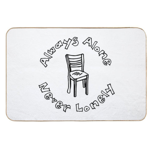 Scarfo 'Always Alone, Never Lonely' Logo  Absorbent Bath Mat