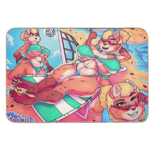 Day at The Beach  Multi-Purpose Bath Mat