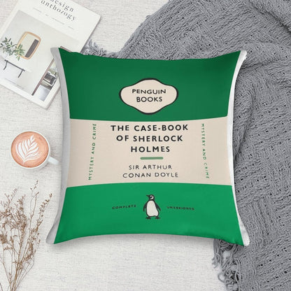 Penguin Book SH Design Soft Hidden Zipper Throw Pillow