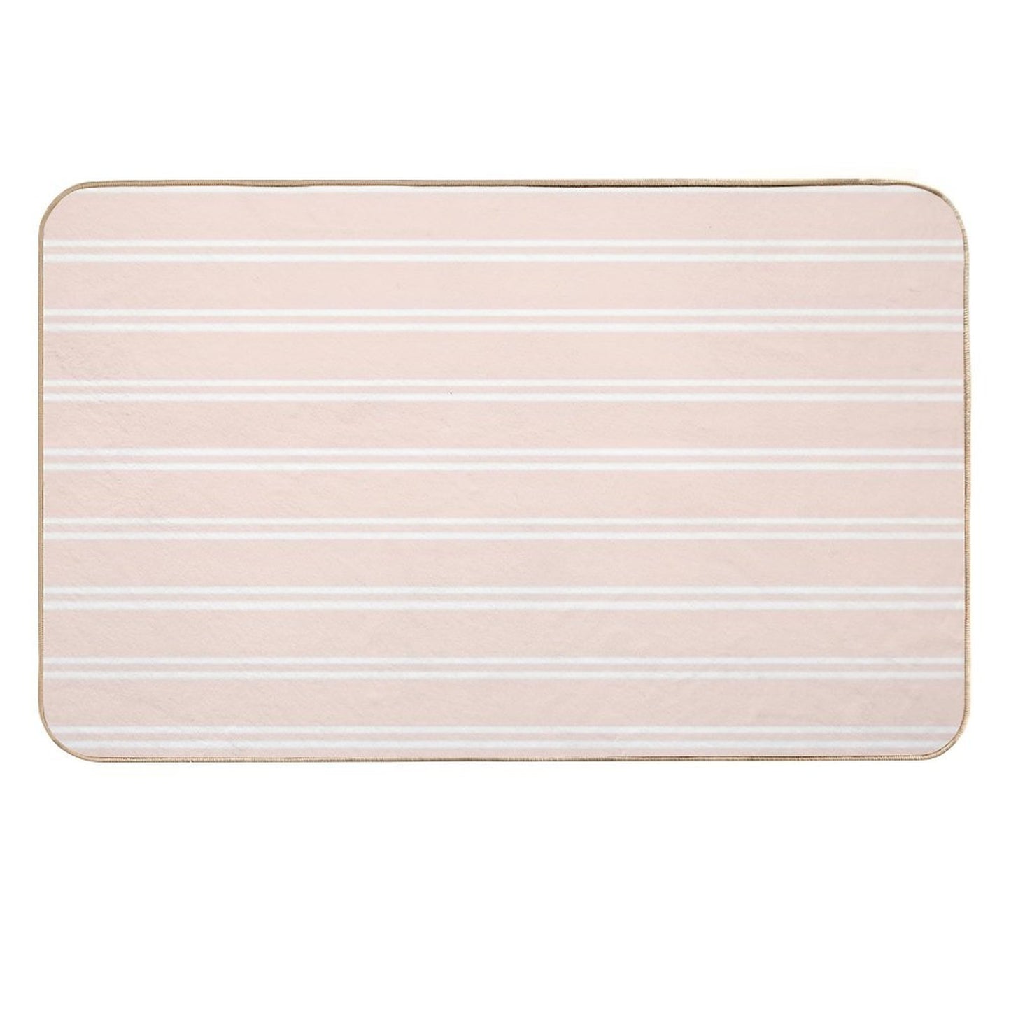 Pink Stripes  Long-Lasting Bath Mat