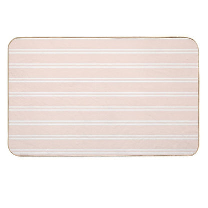 Pink Stripes  Long-Lasting Bath Mat