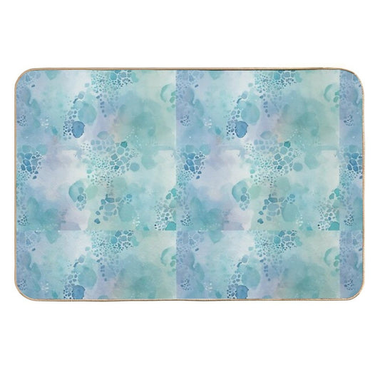 Ocean Abstract Aqua  Rapid-Drying Bath Mat