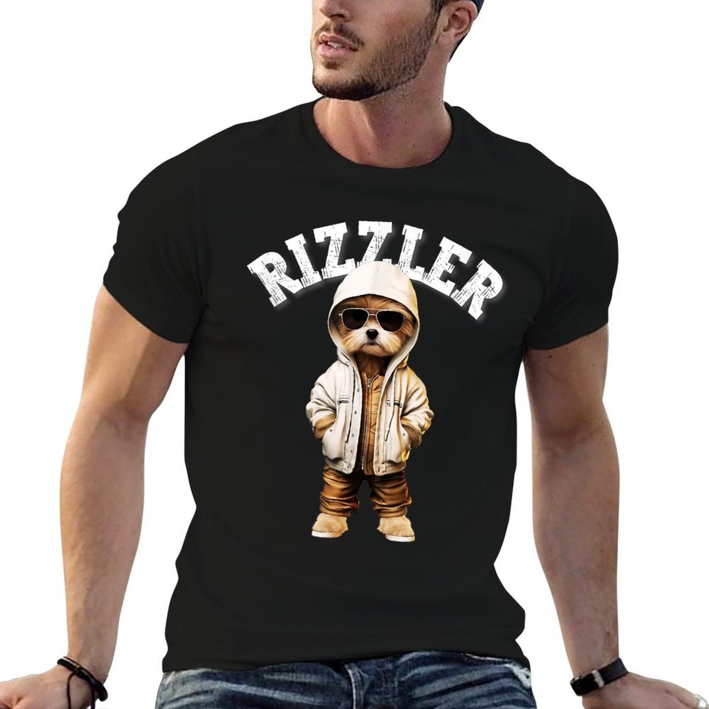 Rizzler Dog Funny W Rizz Meme Rizzler With The Rizzn for Men Women Kids  Oversized Silhouette T-Shirt