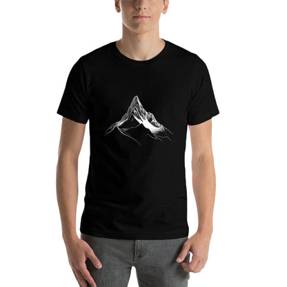 Mountain Landscape Minimalist  High-quality Stitching T-Shirt