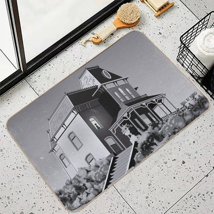 Alfred Hitchcock's Psycho Illustration by Burroi  Long-Lasting Bath Mat