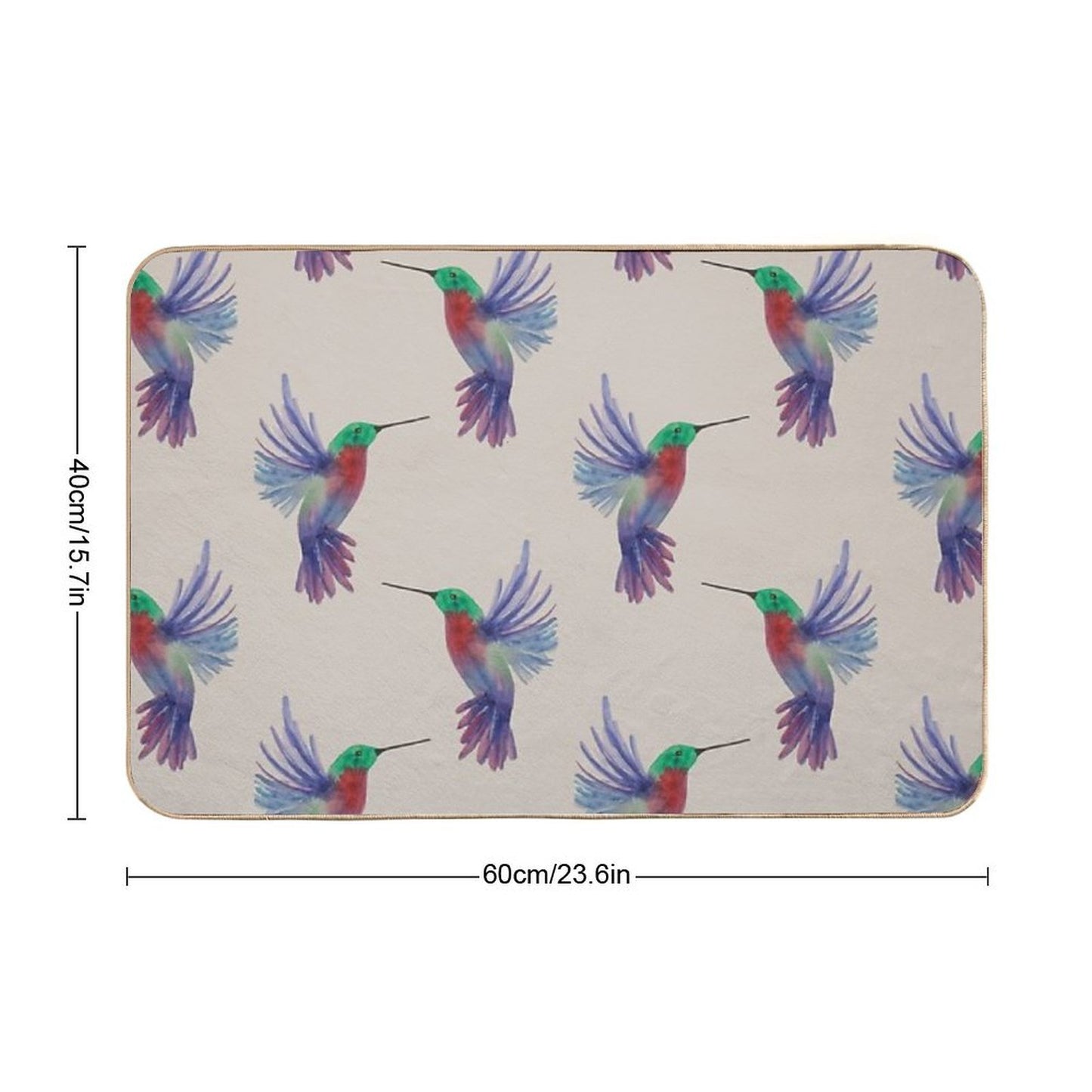 Harmonious Hummingbird  Versatile Bath Mat