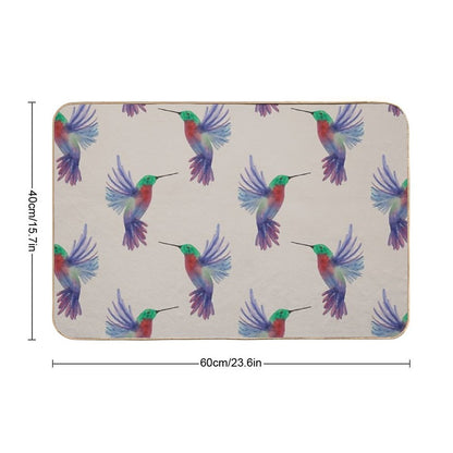 Harmonious Hummingbird  Versatile Bath Mat