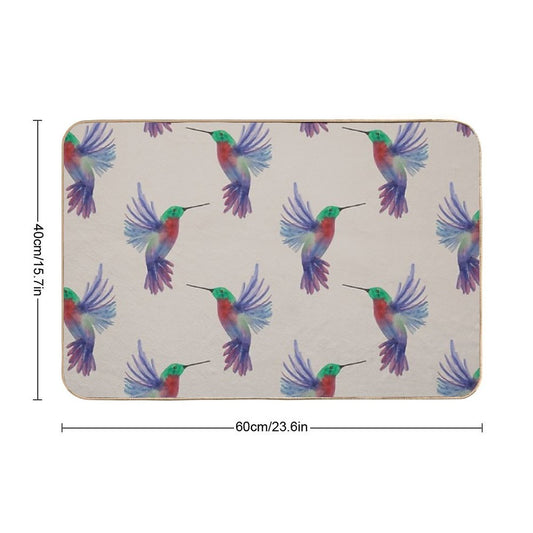 Harmonious Hummingbird  Versatile Bath Mat