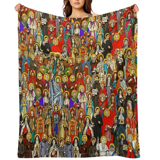 Saints, All Saints, Catholic Saints Versatility Throw Blanket