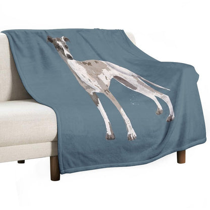 Whippet Shrink-resistant Throw Blanket