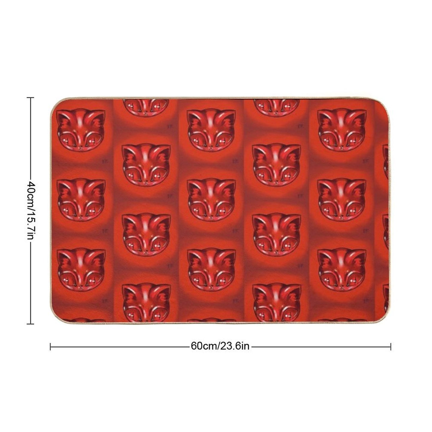 Electric Dream Cat (Red)  Versatile Bath Mat