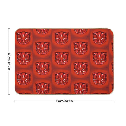 Electric Dream Cat (Red)  Versatile Bath Mat