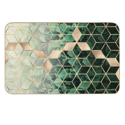Leaves And Cubes  Multi-Purpose Bath Mat