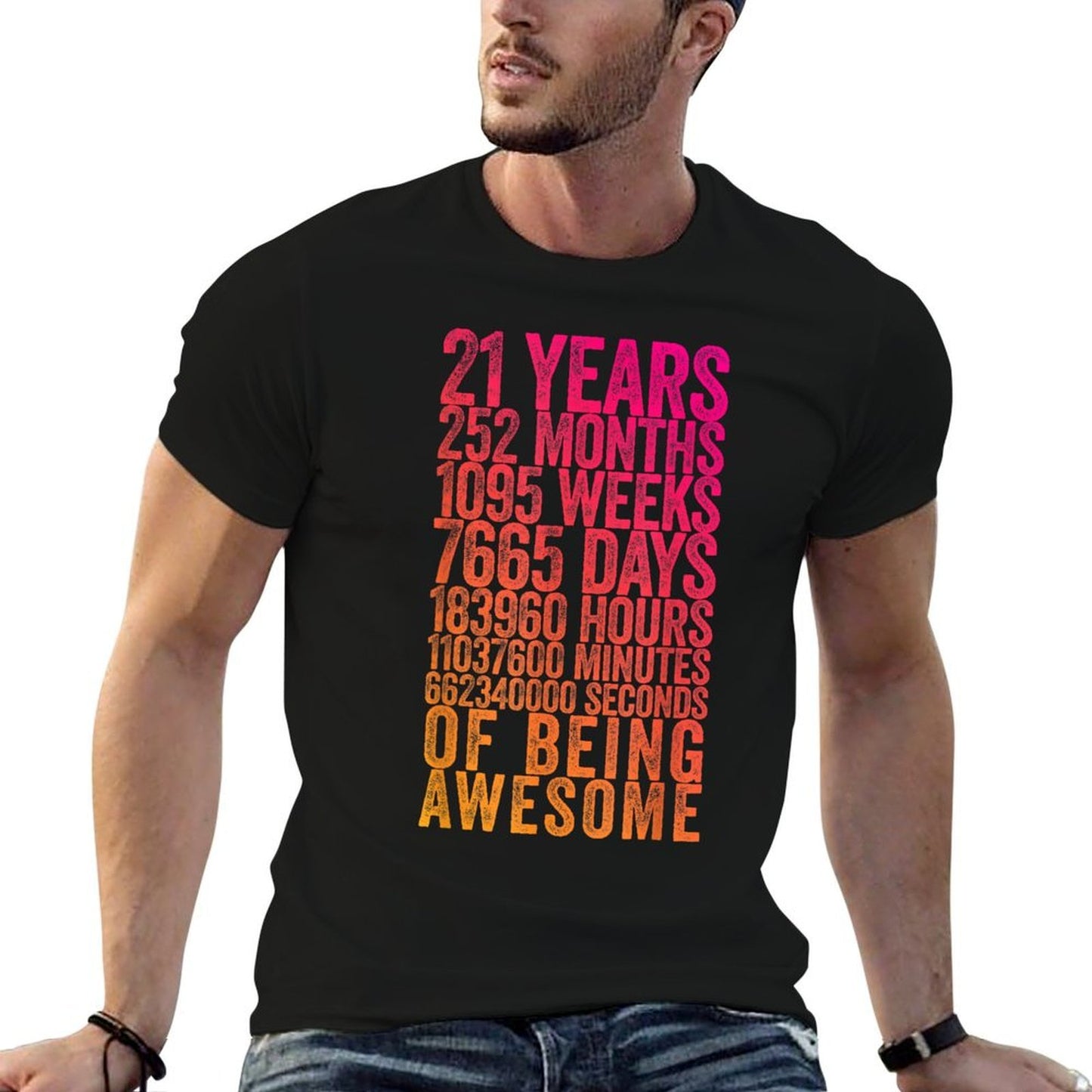 Funny 21st Birthday Old Meter Funny 21 Year Old Gifts  Durable T-Shirt