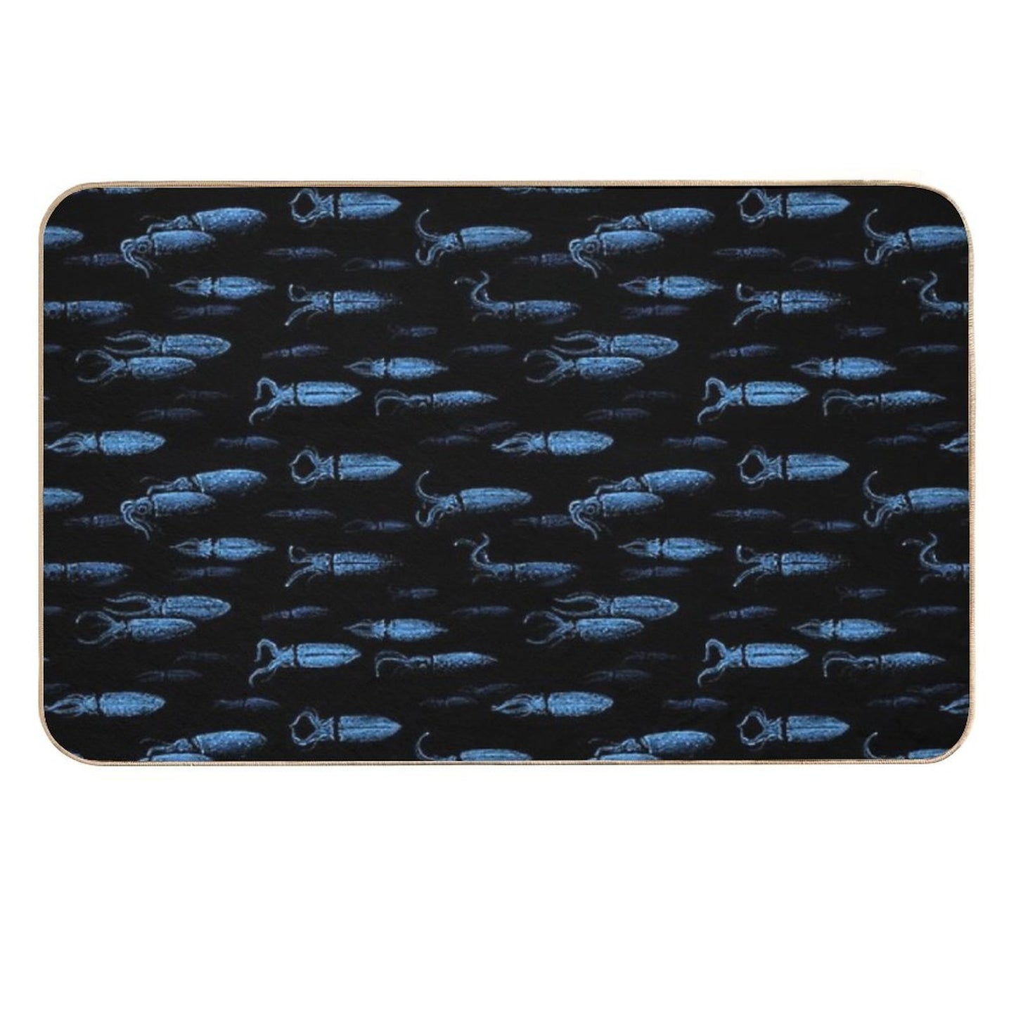 Firefly Squid Hotaruika Bioluminescent  Stain-Proof Bath Mat