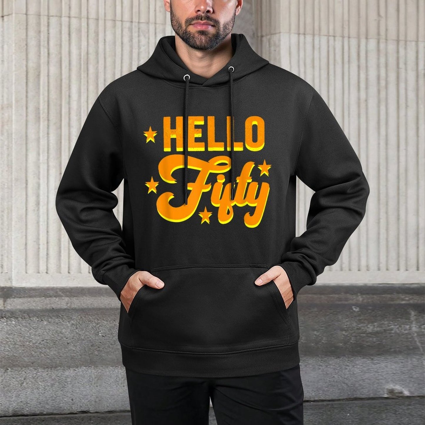 Hello Fifty Happy 50th Birthday 50 Year Old 1969 Machine Washable Hoodie