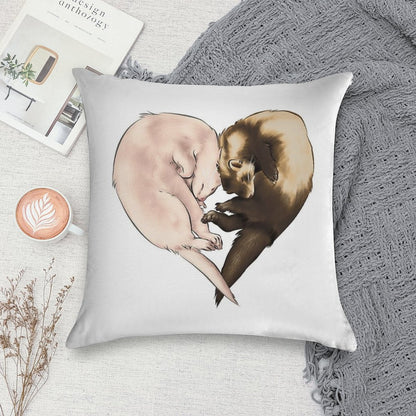 Ferret Love Soft High-Density Material Throw Pillow