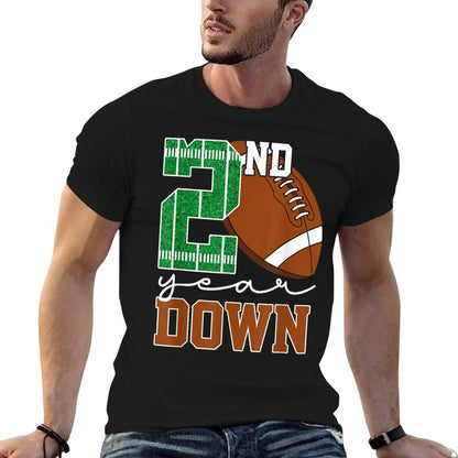 2nd Year Down Football Lover Second Birthday Boy Party  Odor-resistant T-Shirt