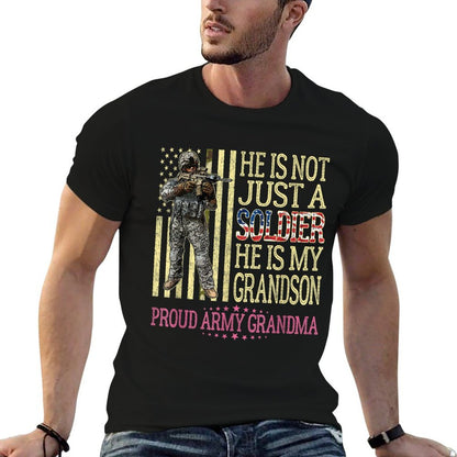 My Grandson Is A Soldier Proud Army Grandma Grandmother Gift  Versatile T-Shirt