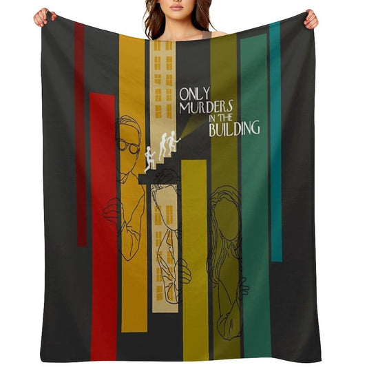 Only Murders in The Building Tv Show Lineart Poster Machine-washable Throw Blanket