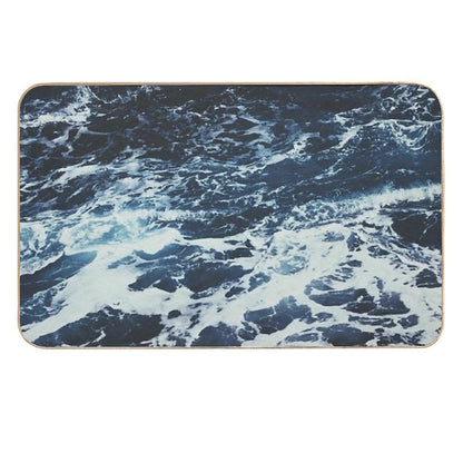 Dark Stormy Ocean Pattern  Slip-Resistant Bath Mat