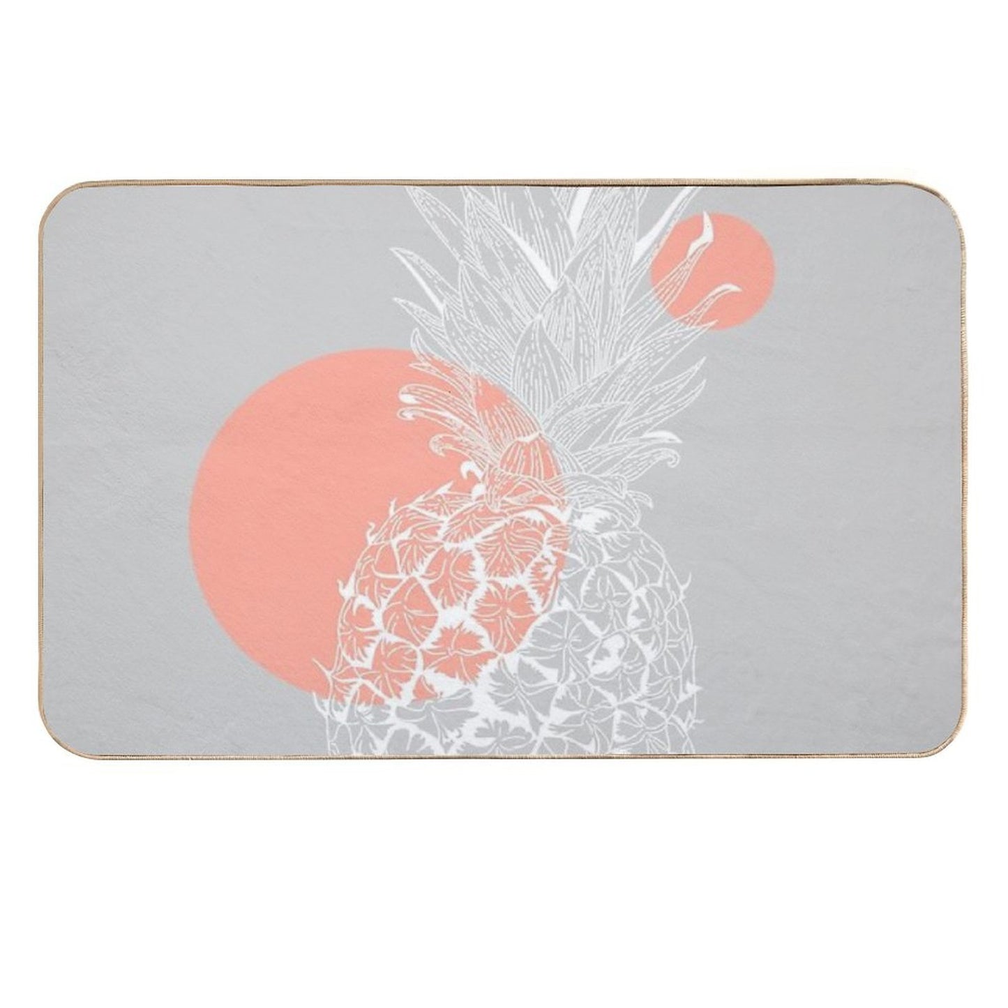 Pink Pinapple  Absorbent Bath Mat