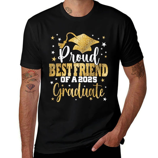 Proud Best Friend Of A Class 2025 Graduate Senior Graduation  Vintage-inspired T-Shirt