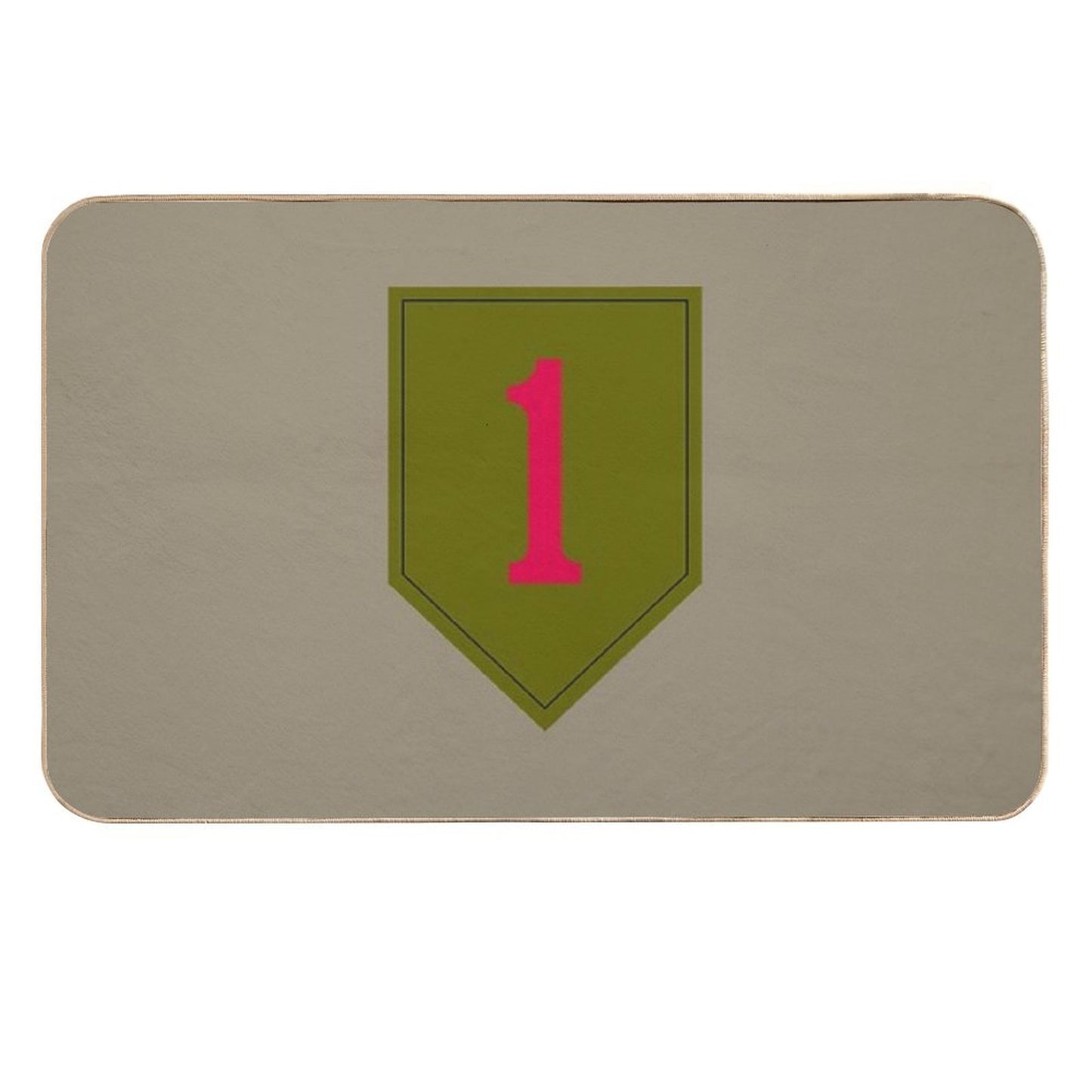 1st Infantry Division The Big Red One (United States Army)  Anti-Trip Bath Mat