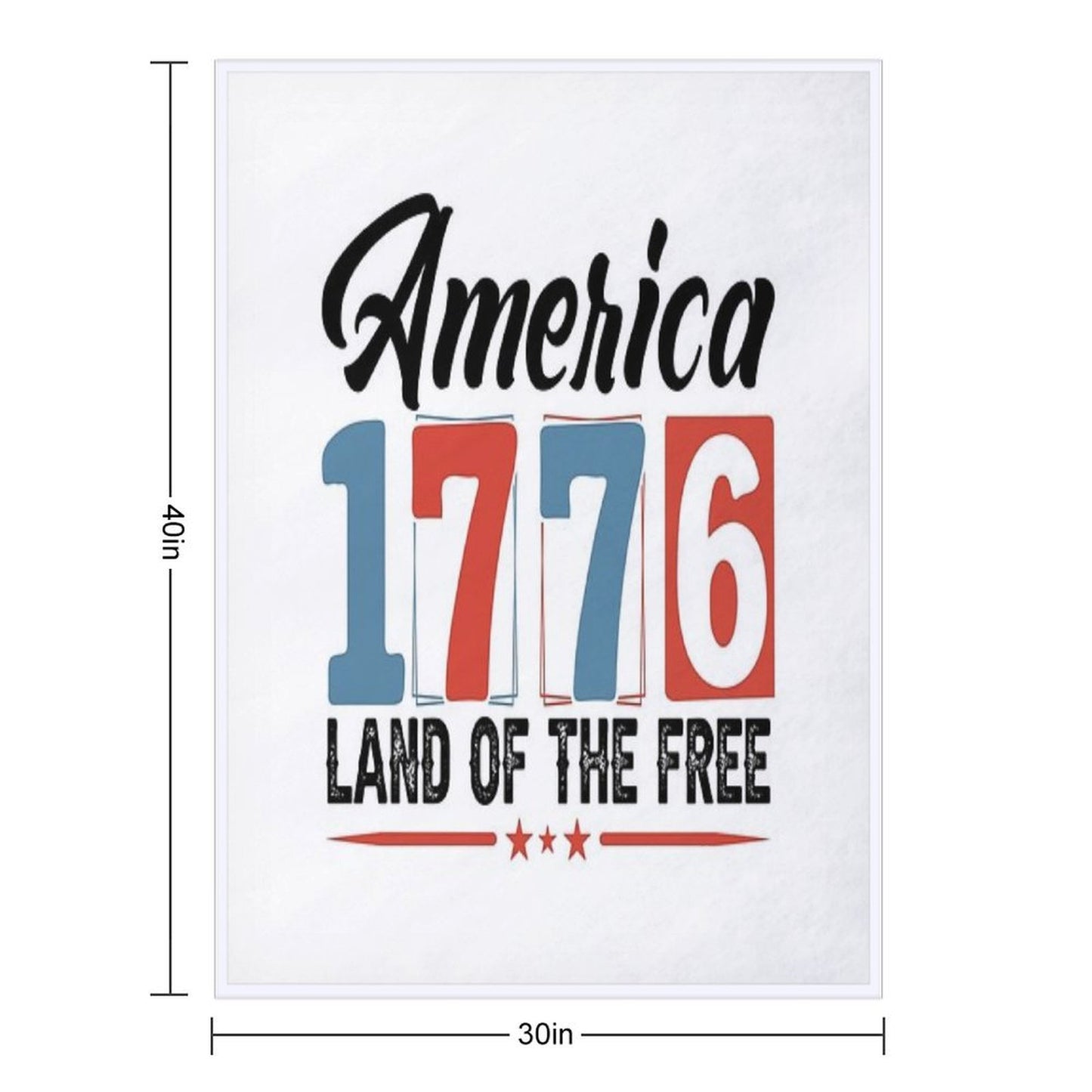 1776 American Independence Vintage Numbers Shirt Versatility Throw Blanket